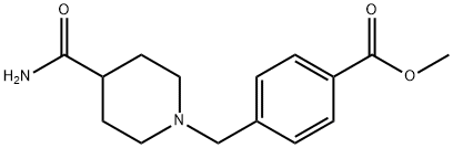 Benzoic acid, 4-[[4-(aminocarbonyl)-1-piperidinyl]methyl]-, methyl ester Struktur