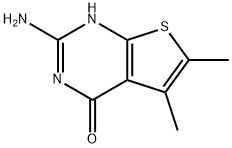 Thieno[2,3-d]pyrimidin-4(1H)-one, 2-amino-5,6-dimethyl- Struktur