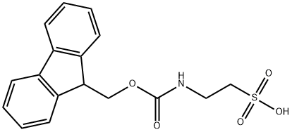 Ethanesulfonic acid, 2-[[(9H-fluoren-9-ylmethoxy)carbonyl]amino]- Struktur