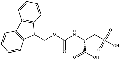 D-Alanine, N-[(9H-fluoren-9-ylmethoxy)carbonyl]-3-sulfo- Struktur