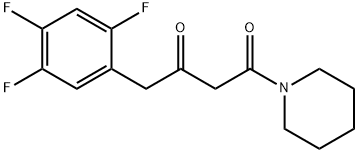 1,3-Butanedione, 1-(1-piperidinyl)-4-(2,4,5-trifluorophenyl)- Struktur