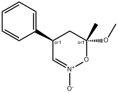 4H-1,2-Oxazine,5,6-dihydro-6-methoxy-6-methyl-4-phenyl-,2-oxide,(4R,6R)-rel-(9CI) Struktur