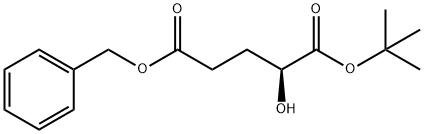 Pentanedioic acid, 2-hydroxy-, 1-(1,1-dimethylethyl) 5-(phenylmethyl) ester, (2S)- Struktur