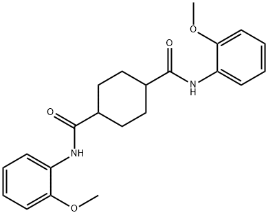 1-N,4-N-bis(2-methoxyphenyl)cyclohexane-1,4-dicarboxamide Struktur