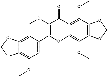 3,5,8,3'-Tetramethoxy-
6,7,4',5'-bis(methylenedioxy)flavone Struktur