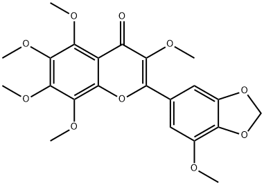 3,5,6,7,8,3'-Hexamethoxy-
4',5'-methylenedioxyflavone Struktur