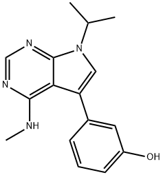 Phenol, 3-[4-(methylamino)-7-(1-methylethyl)-7H-pyrrolo[2,3-d]pyrimidin-5-yl]- Struktur