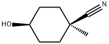 cis-4-hydroxy-1-methylcyclohexane-1-carbonitrile Struktur