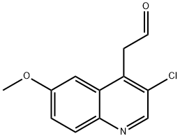 4-Quinolineacetaldehyde, 3-chloro-6-methoxy- Struktur