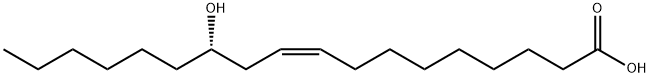 9-Octadecenoic acid, 12-hydroxy-, (9Z,12S)- Struktur