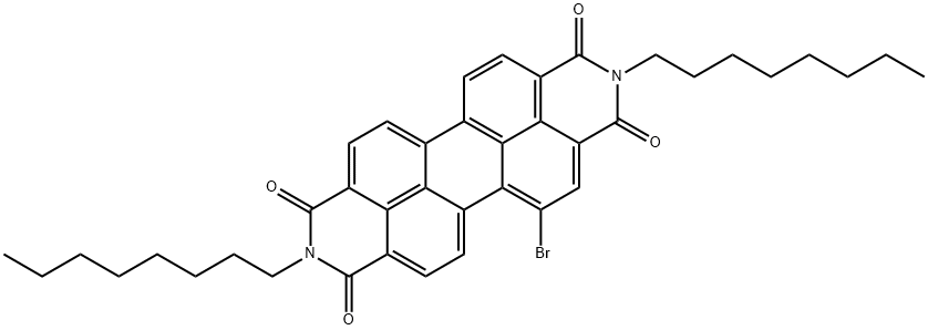 Anthra[2,1,9-def:6,5,10-d'e'f']diisoquinoline-1,3,8,10(2H,9H)-tetrone, 5-bromo-2,9-dioctyl- (9CI) Struktur