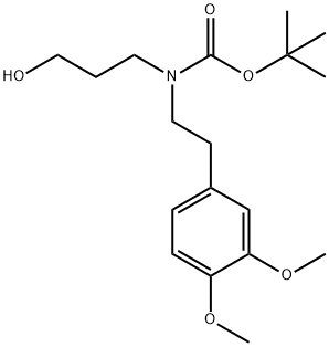 tert-Butyl [3-hydroxypropyl][2-(3,4-dimethoxyphenyl)ethyl]carbamate Struktur