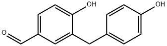 4-Hydroxy-3-[(4-hydroxyphenyl)methyl]benzaldehyde Struktur