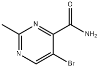 4-Pyrimidinecarboxamide, 5-bromo-2-methyl- Struktur