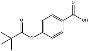 Benzoic acid, 4-(2,2-dimethyl-1-oxopropoxy)- Struktur