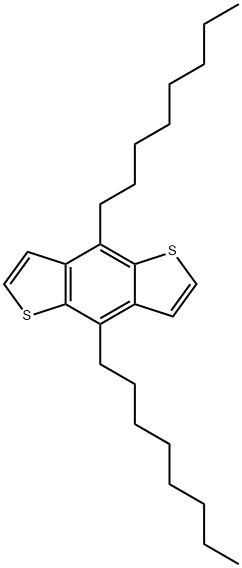 Benzo[1,2-b:4,5-b']dithiophene, 4,8-dioctyl- Struktur