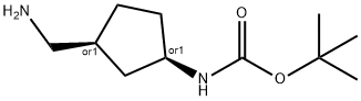 CarbaMic acid, [(1R,3S)-3-(aMinoMethyl)cyclopentyl]-, 1,1-diMethylethyl ester, rel(RaceMic) Struktur