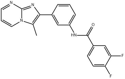 Benzamide, 3,4-difluoro-N-[3-(3-methylimidazo[1,2-a]pyrimidin-2-yl)phenyl]- Struktur