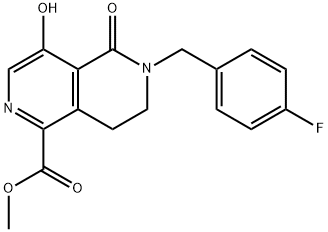 Methyl 6-(4-fluorobenzyl)-4-hydroxy-5-oxo-5,6,7,8-tetrahydro-2,6-naphthyridine-1-carboxylate Struktur