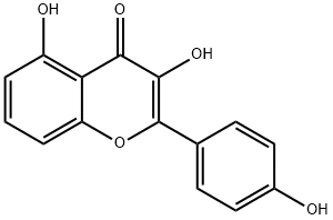 4H-1-Benzopyran-4-one, 3,5-dihydroxy-2-(4-hydroxyphenyl)- Struktur