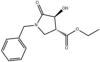 (3R,4S)-ethyl 1-benzyl-4-hydroxy-5-oxopyrrolidine-3- Carboxylate Structure