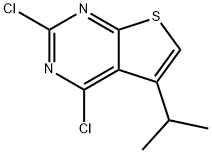 Thieno[2,3-d]pyrimidine, 2,4-dichloro-5-(1-methylethyl)- Struktur