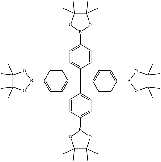 Tetra (4-pinacyl phenyl) methane Struktur