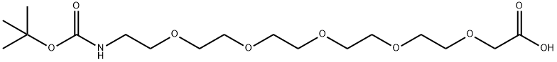 BocNH-PEG5-acid Struktur