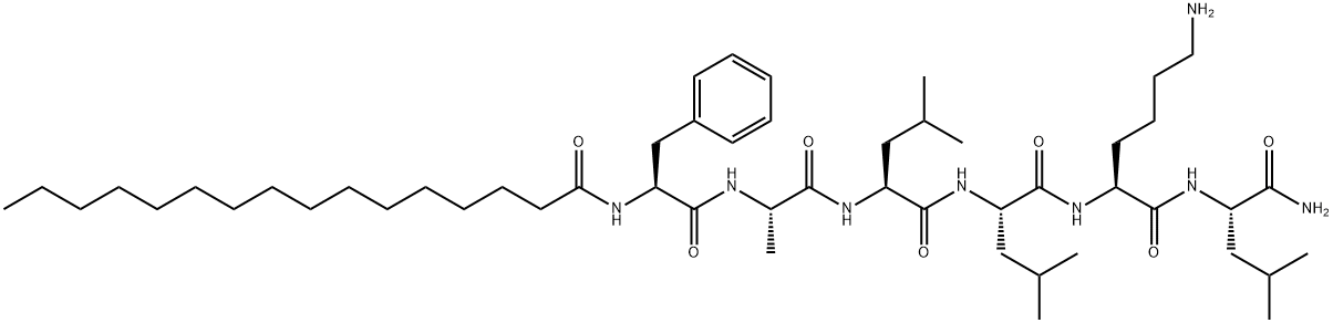 Palmitoyl hexapeptide-6 Struktur