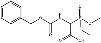 Acetic acid, 2-(dimethoxyphosphinyl)-2-[[(phenylmethoxy)carbonyl]amino]- Struktur