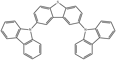 9,9'-(2,8-Dibenzothiophenediyl)bis-9H-carbazole Struktur