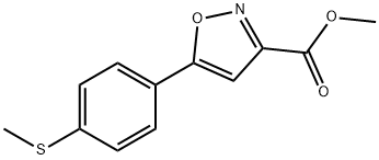 JR-7053, Methyl 5-(4-(methylthio)phenyl)isoxazole-3-carboxylate, 97% Struktur