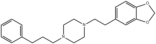 1-[2-(1,3-Benzodioxol-5-yl)ethyl]-4-(3-phenylpropyl)piperazine dihydrochloride Struktur