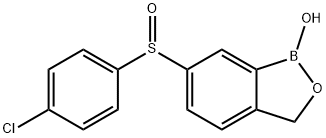 6-[(4-Chlorophenyl)sulfinyl]-1,3-dihydro-1-hydroxy-2,1-benzoxaborole Struktur