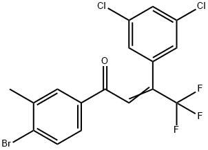 2-Buten-1-one, 1-(4-bromo-3-methylphenyl)-3-(3,5-dichlorophenyl)-4,4,4-trifluoro- Struktur