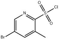 5-Bromo-3-methyl-pyridine-2-sulfonyl chloride Struktur