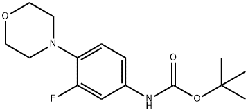 Carbamic acid, N-[3-fluoro-4-(4-morpholinyl)phenyl]-, 1,1-dimethylethyl ester Struktur