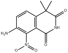 7-Amino-4,4-dimethyl-8-nitro-1,3(2H,4H)-isoquinolinedione Struktur