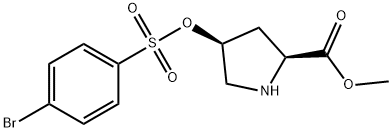 L-Proline, 4-[[(4-bromophenyl)sulfonyl]oxy]-, methyl ester, hydrochloride (1:1), (4S)- Struktur