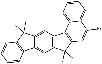 Benz[g]indeno[1,2-b]fluorene,-bromo-
7,13-dihydro-7,7,13,13-tetramethyl- Struktur