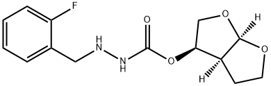 [(3aS,4R,6aR)-2,3,3a,4,5,6a-Hexahydrofuro[2,3-b]furan-4-yl] N-[(2-fluorophenyl)methylamino]carbamate Struktur