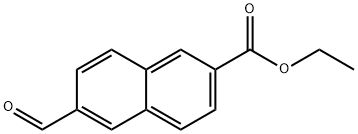 2-Naphthalenecarboxylic acid, 6-formyl-, ethyl ester Struktur