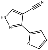 1H-Pyrazole-4-carbonitrile, 3-(2-furanyl)- Struktur