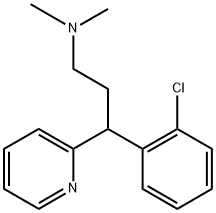 2-Pyridinepropanamine, γ-(2-chlorophenyl)-N,N-dimethyl- 結(jié)構(gòu)式