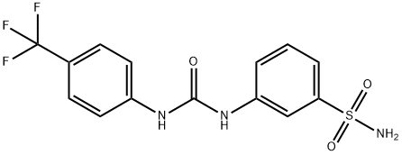 3-[[[[4-(Trifluoromethyl)phenyl]amino]carbonyl]amino]benzenesulfonamide Struktur