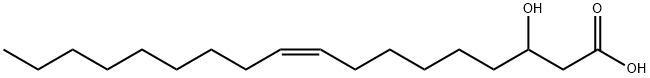 9-Octadecenoic acid, 3-hydroxy-, (Z)- (9CI) Struktur