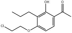 1-[4-(2-Chloroethoxy)-2-hydroxy-3-propylphenyl]ethanone Struktur