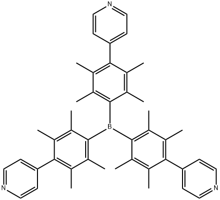 tris(4-(4-pyridyl)duryl)borane Struktur