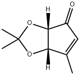 4H-Cyclopenta-1,3-dioxol-4-one, 3a,6a-dihydro-2,2,6-trimethyl-, (3aS,6aS)- Struktur