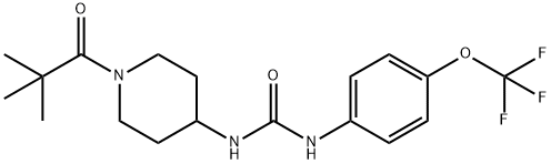 1-(1-Pivaloylpiperidin-4-yl)-3-(4-trifluoromethoxyphenyl)urea Struktur